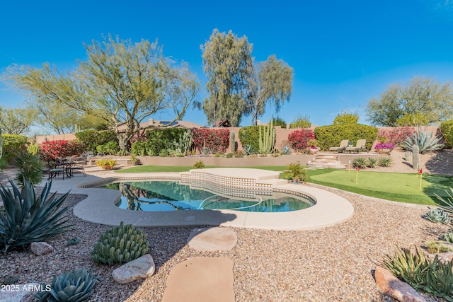 view of pool with a patio