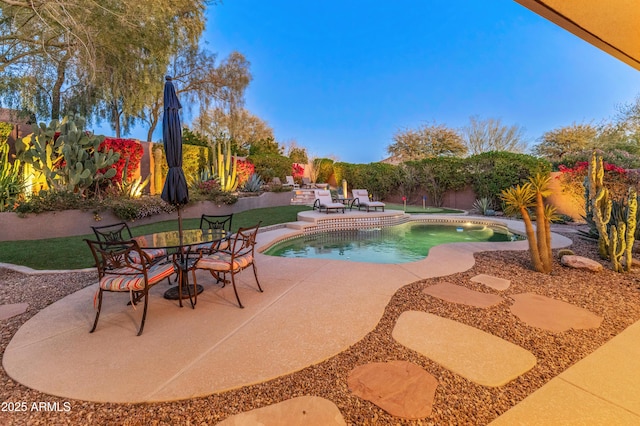 view of pool with a patio area