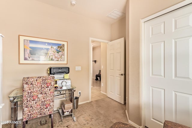 home office featuring baseboards
