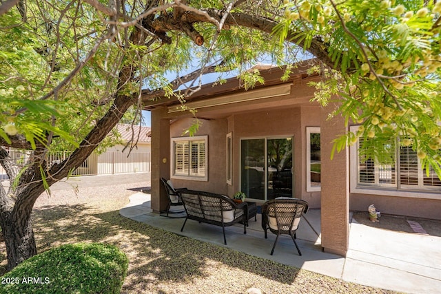 4976 S Sugarberry Ln, Gilbert, AZ 85298 - view of patio with fence and an outdoor living space