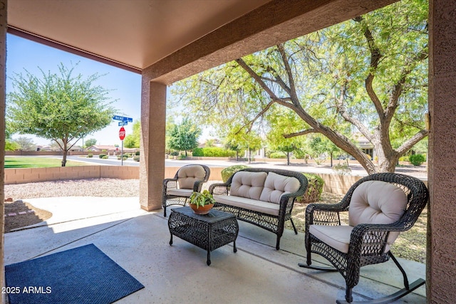 4976 S Sugarberry Ln, Gilbert, AZ 85298 - view of patio / terrace with an outdoor hangout area