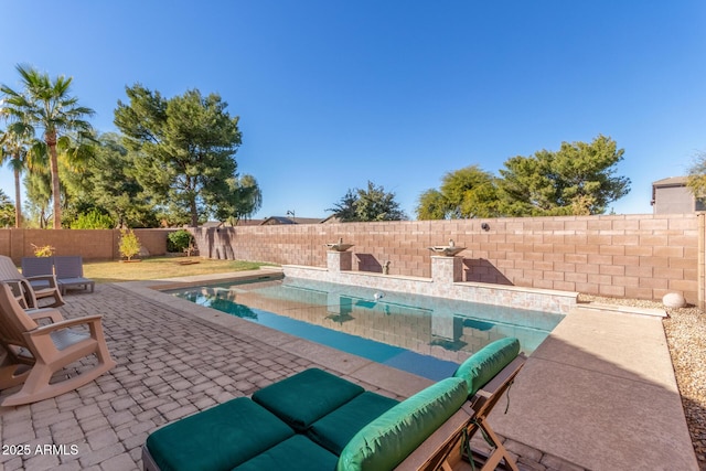 view of pool featuring a patio area