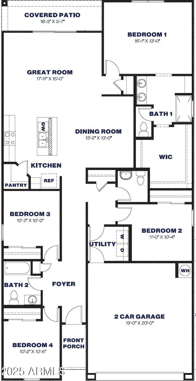 1584 S 241st Ave, Buckeye, AZ 85326 - view of floor plan / room layout