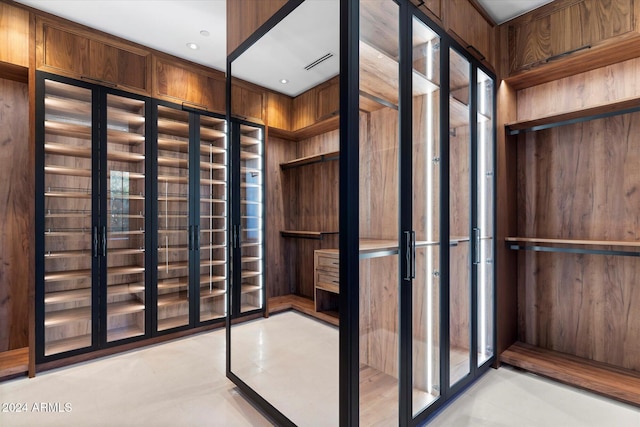 spacious closet with visible vents