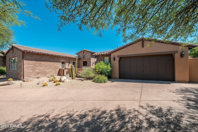 11070 E Bent Tree Dr, Scottsdale, AZ 85262 - single story home with a tiled roof, a garage, and stucco siding