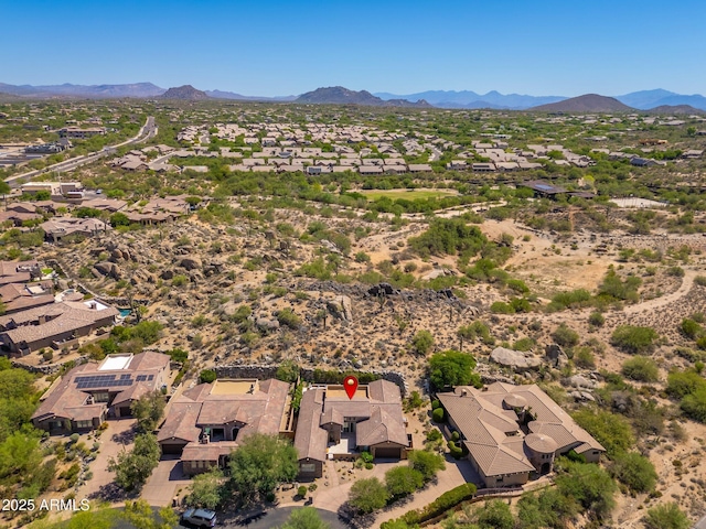 11070 E Bent Tree Dr, Scottsdale, AZ 85262 - aerial view of residential area featuring mountains