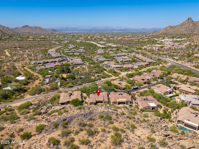 11070 E Bent Tree Dr, Scottsdale, AZ 85262 - aerial overview of property's location featuring mountains and nearby suburban area