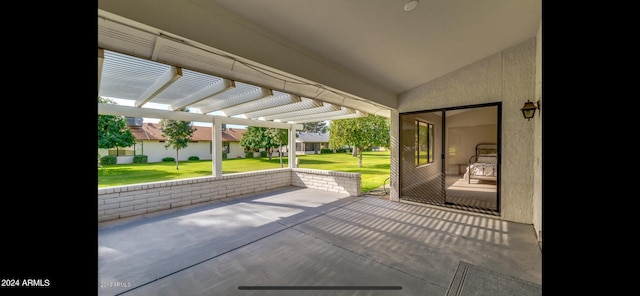 view of patio / terrace with a pergola