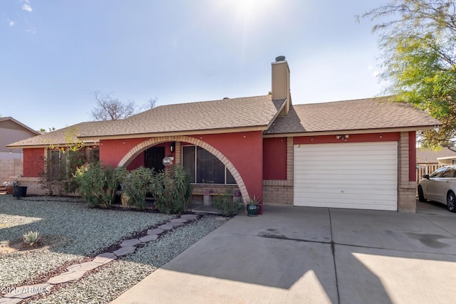 ranch-style house with a garage