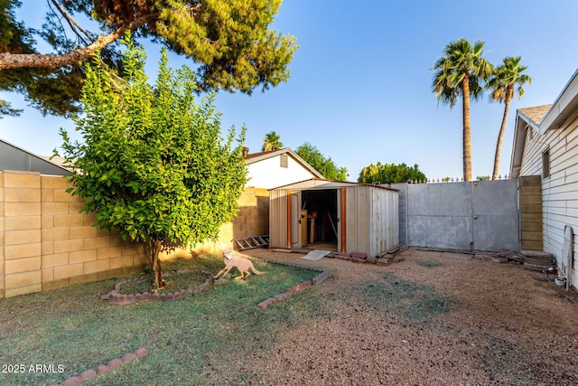 4046 E Crocus Dr, Phoenix, AZ 85032 - fenced backyard with a storage unit