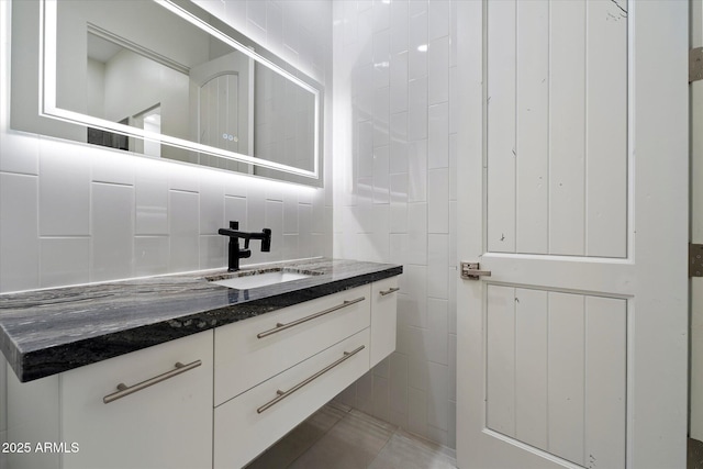 29215 N 136th St, Scottsdale, AZ 85262 - bathroom featuring vanity and tile walls