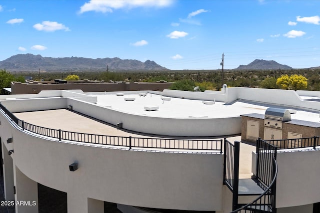 29215 N 136th St, Scottsdale, AZ 85262 - view of patio / terrace with a mountain view and a grill