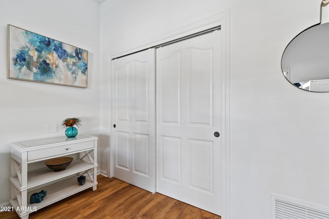 interior space with wood-type flooring