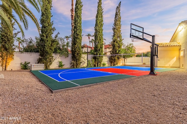 view of basketball court