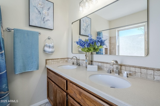 bathroom with vanity