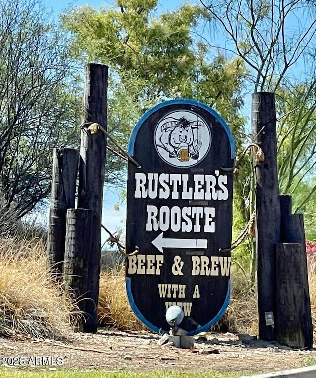 view of community sign