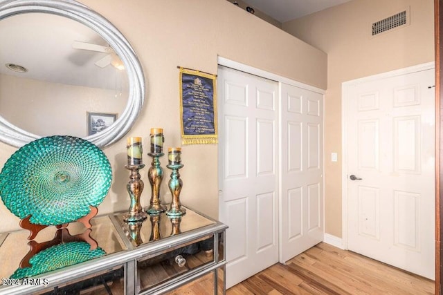 interior space featuring hardwood / wood-style floors