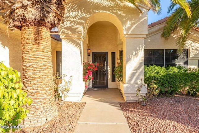 view of doorway to property