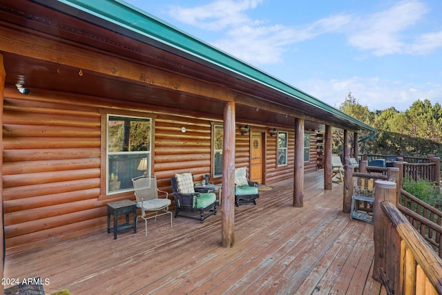 view of wooden terrace