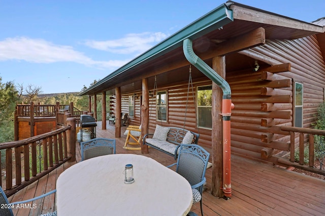 view of wooden terrace