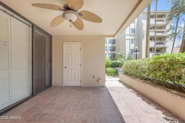 4200 N Miller Rd Unit 112, Scottsdale, AZ 85251 - view of patio with ceiling fan
