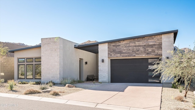 contemporary house with a garage