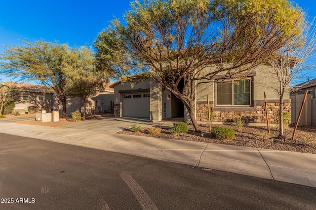 view of front of house featuring a garage