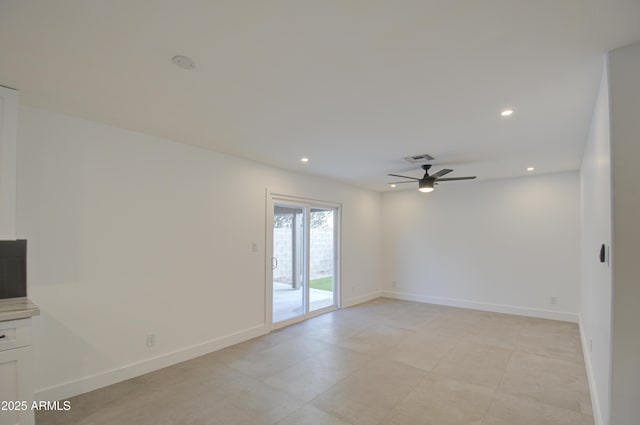 empty room with ceiling fan