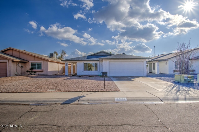 ranch-style house with a garage