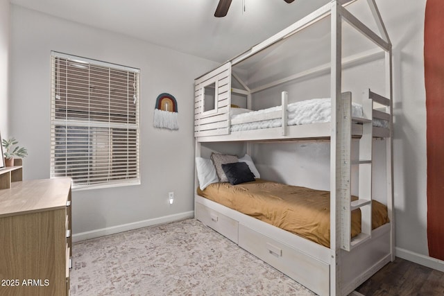 unfurnished bedroom featuring ceiling fan