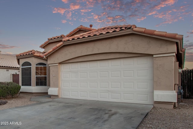 view of front facade with a garage