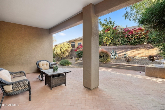 13724 N Wild Hazel Ln, Marana, AZ 85658 - view of patio / terrace featuring fence private yard