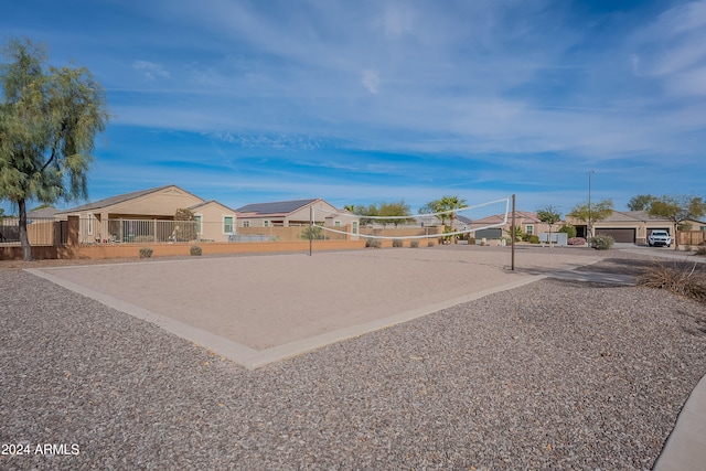 view of community featuring volleyball court