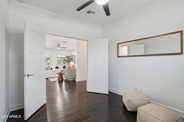 615 E Winter Dr, Phoenix, AZ 85020 - unfurnished room featuring ceiling fan, crown molding, and wood finished floors