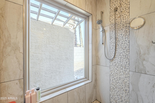 room details with a shower