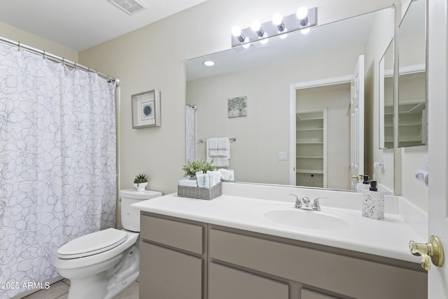 19010 N 35th Way, Phoenix, AZ 85050 - bathroom featuring toilet, vanity, and a shower with shower curtain