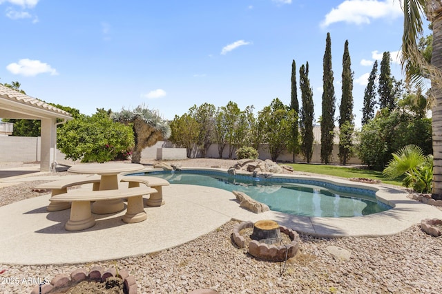 19010 N 35th Way, Phoenix, AZ 85050 - view of swimming pool with a fenced backyard and a patio area