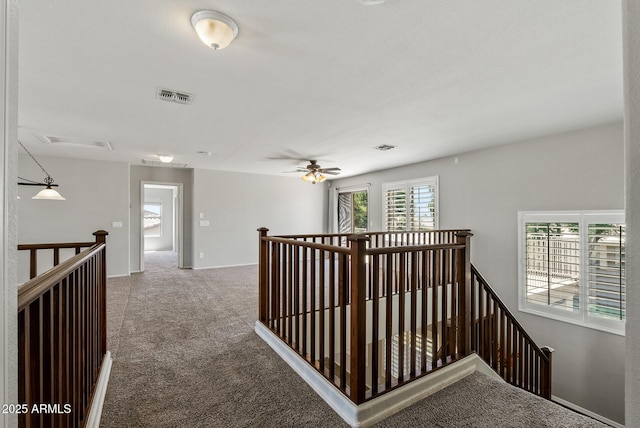 1125 E San Carlos Way, Chandler, AZ 85249 - hall with an upstairs landing and carpet floors