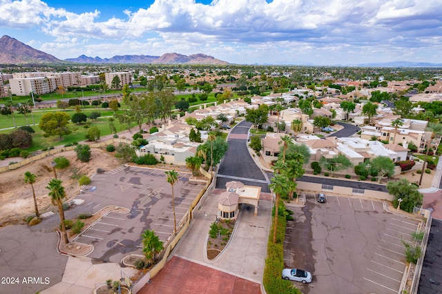 aerial view featuring a mountain view