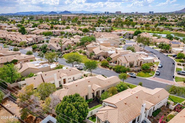 aerial view featuring a mountain view