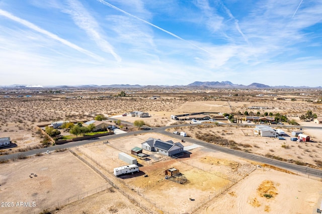 drone / aerial view with a mountain view