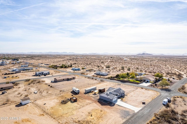 drone / aerial view with a mountain view