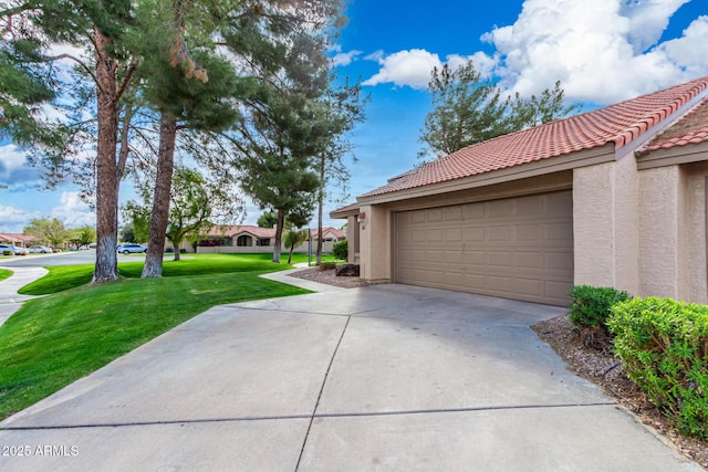 garage with driveway