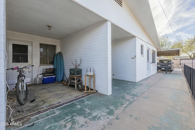 view of patio with fence