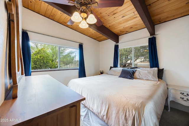 730 Mingus Ave, Prescott, AZ 86301 - bedroom with multiple windows, wood ceiling, and ceiling fan