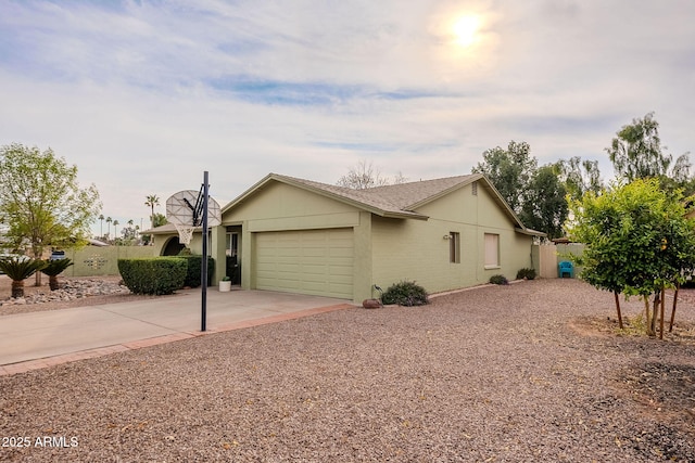 view of front of home featuring a garage