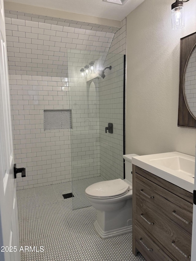 33220 N 60th Way, Scottsdale, AZ 85266 - full bathroom featuring vanity, a shower stall, and tile patterned flooring