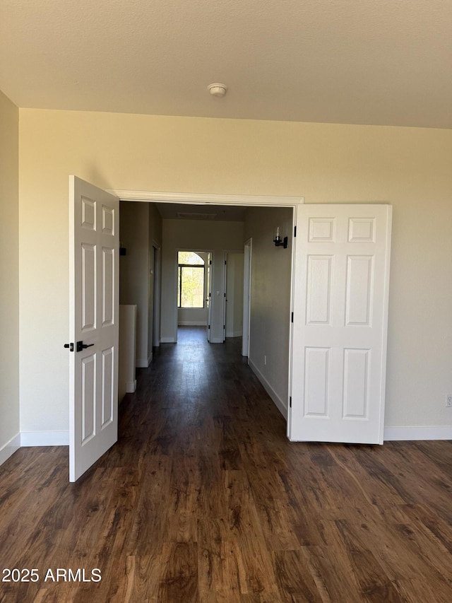 33220 N 60th Way, Scottsdale, AZ 85266 - hallway with baseboards and dark wood-style floors