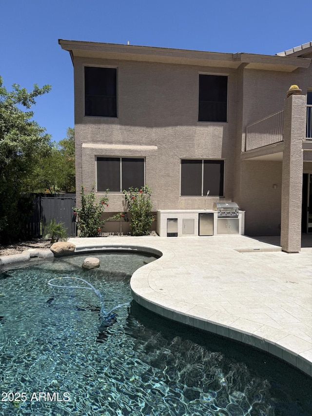 33220 N 60th Way, Scottsdale, AZ 85266 - view of swimming pool with area for grilling and a patio area