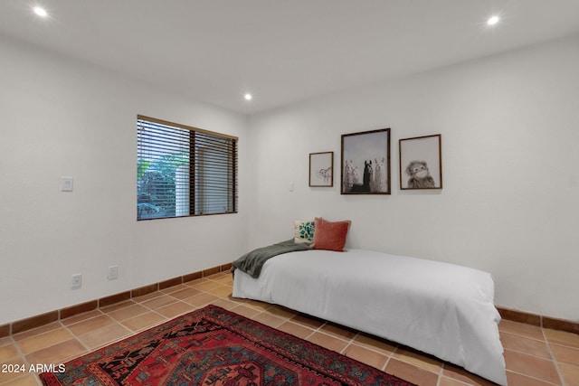 view of tiled bedroom